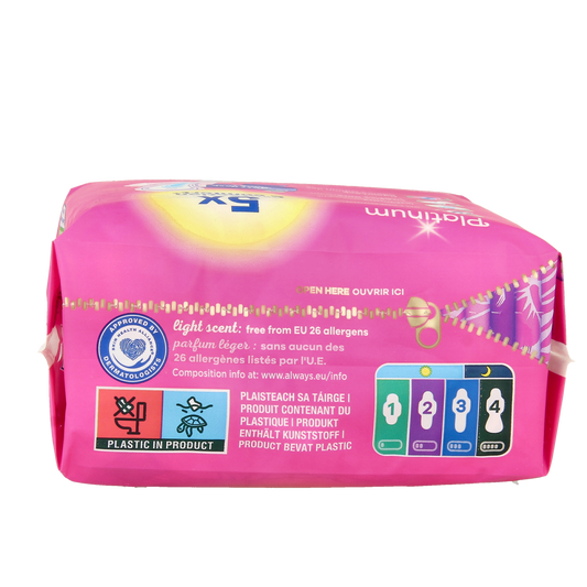 Always Maandverband platinum day & night 8.00 Stuks