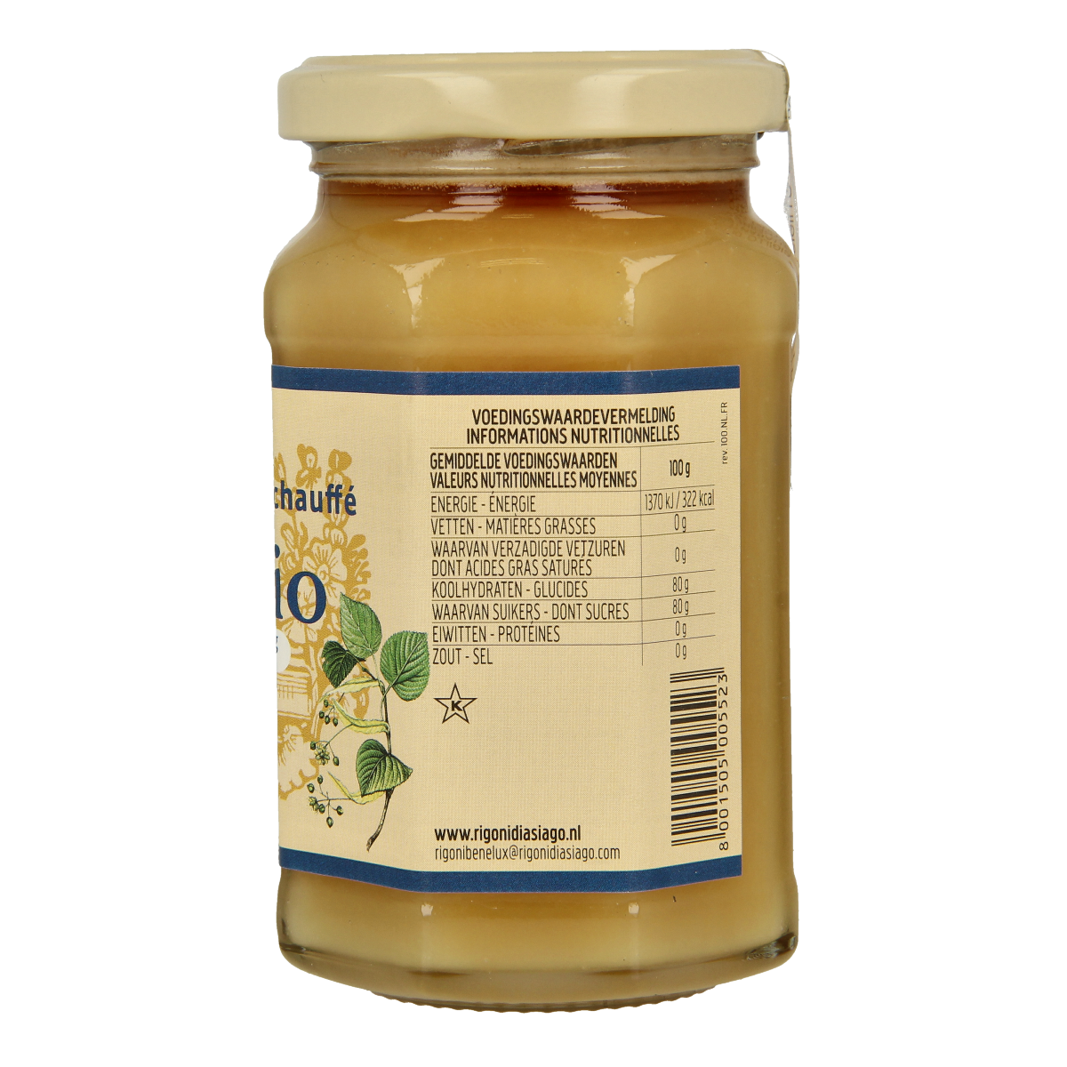 Mielbio Lindebloesem creme honing bio 300.00 Gram