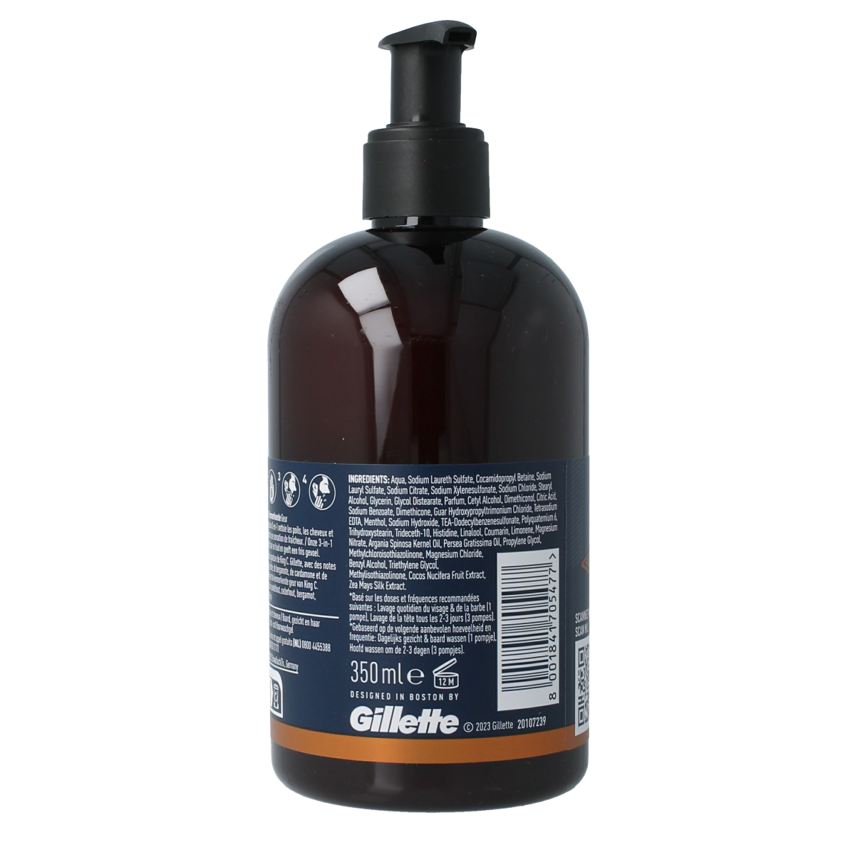 Gillette King c baard en gezichtsreiniger 350.00 Milliliter