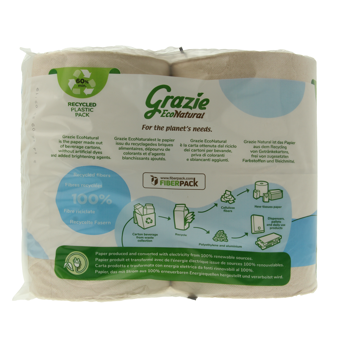 Grazie Natural Toiletpapier 2-laags 8.00 Stuks