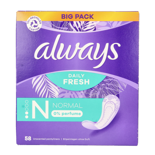 Always Inlegkruisjes daily fresh normaal 58.00 Stuks