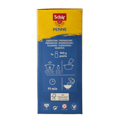 Schar Pasta penne glutenvrij 400.00 Gram
