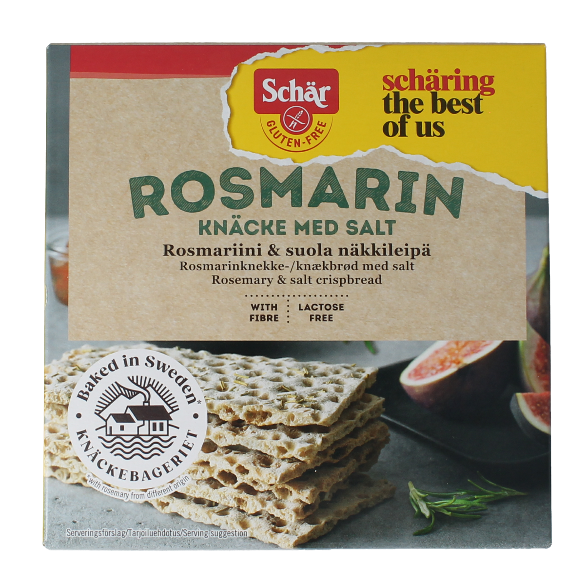 Schar Knackebrod rozemarijn zout glutenvrij 230.00 Gram