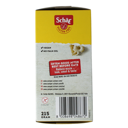 Schar Knackebrod vezelrijk glutenvrij 215.00 Gram