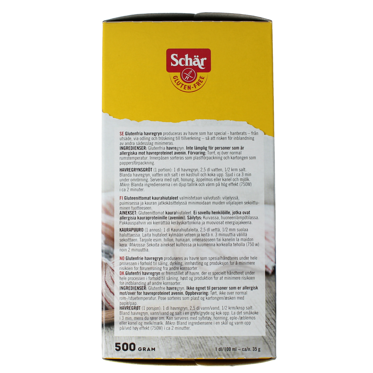 Schar Havervlokken glutenvrij 500.00 Gram