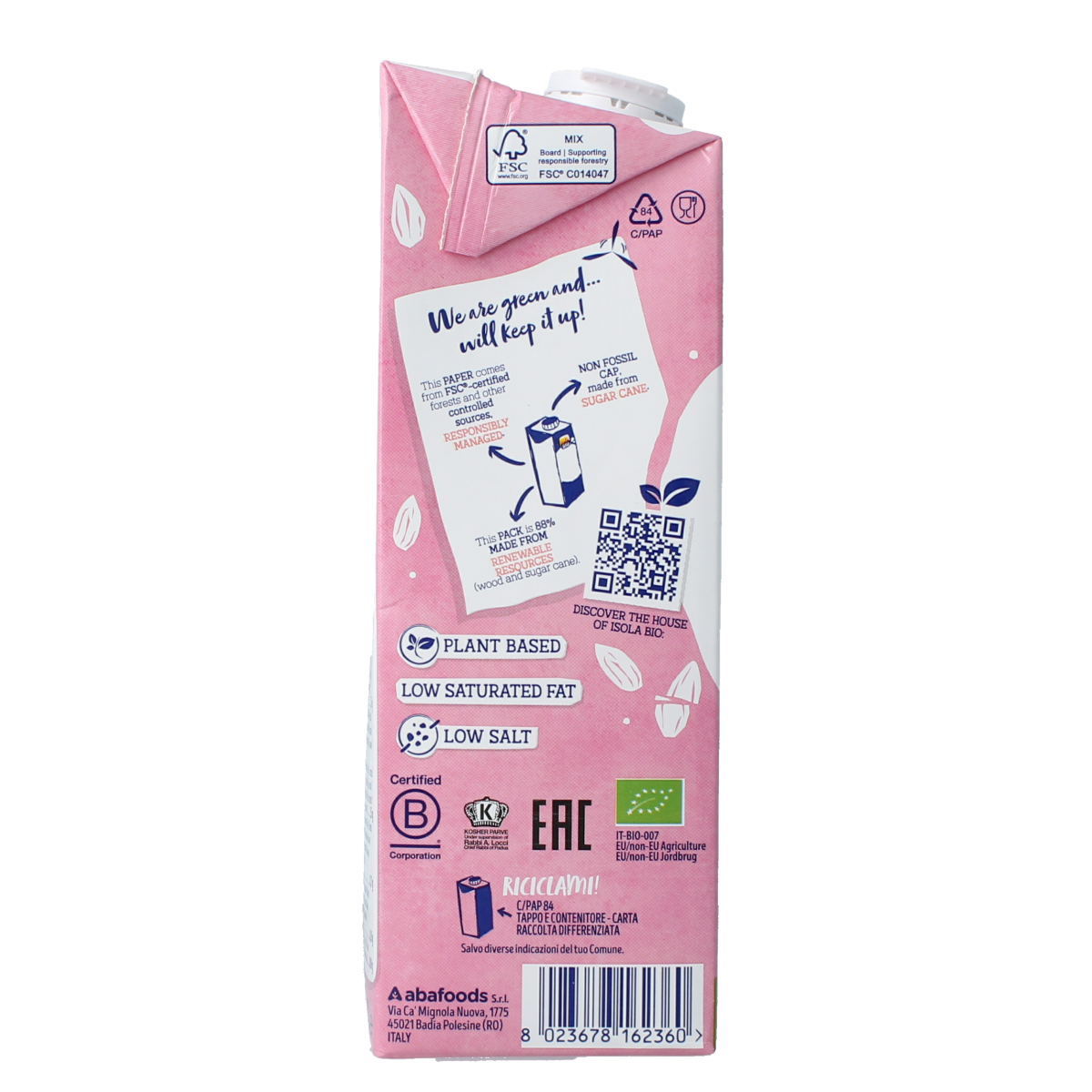 Isola Bio Amandeldrank bio 1.00 Liter