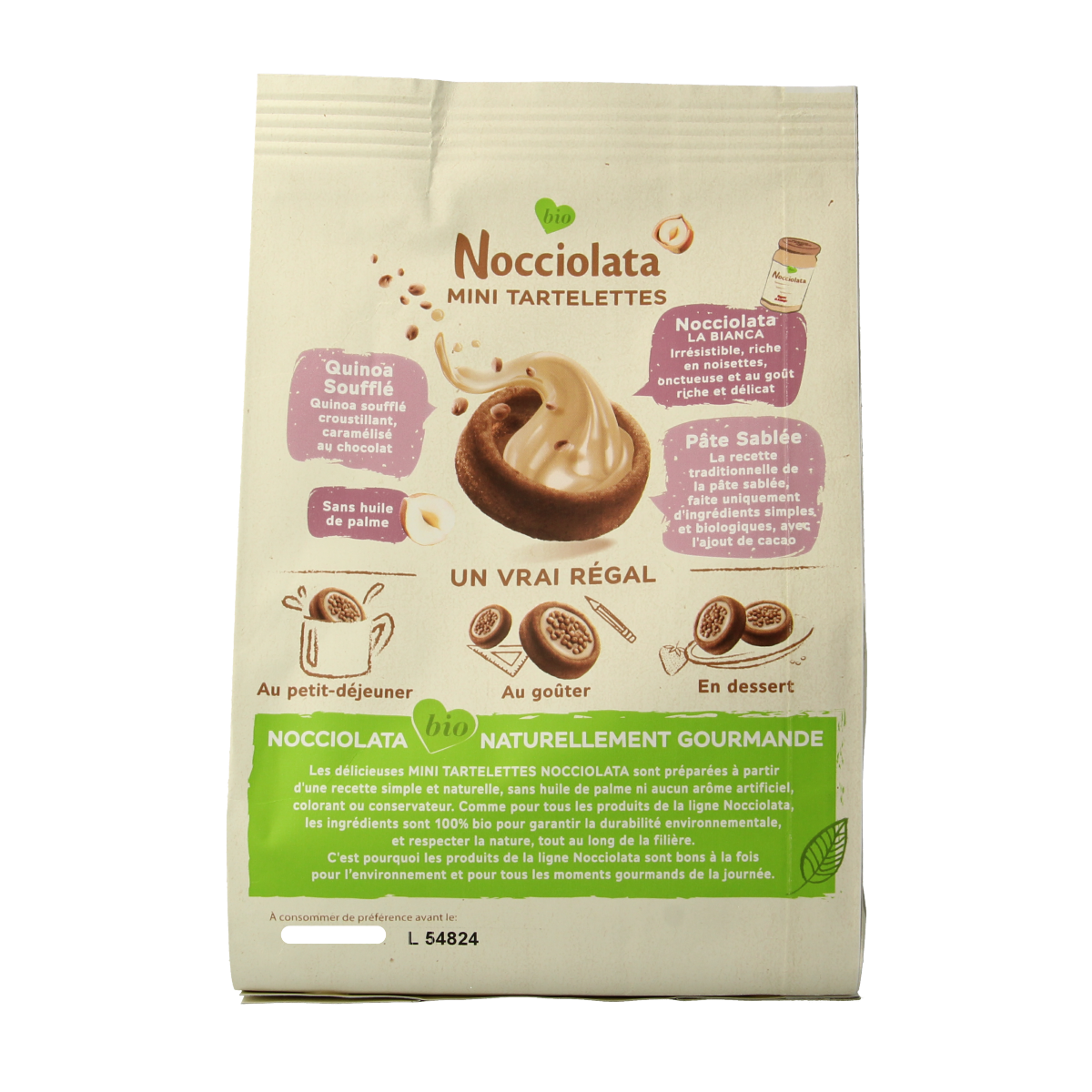 Rigoni Di Asiago Nocciolata bianca tartlets bio 250.00 Gram