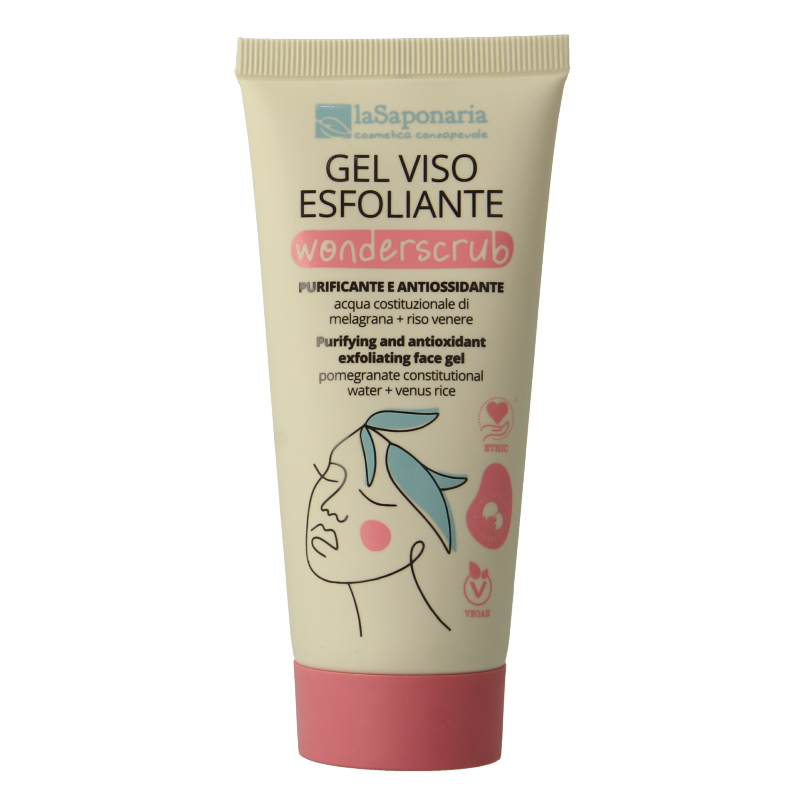 La Saponaria Wonderscrub exfoliating face gel 100 Milliliter