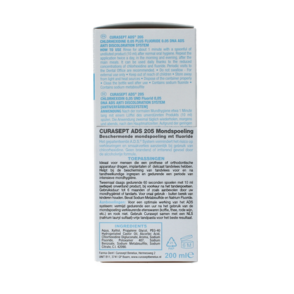 Curasept ADS DNA 205 CHX 0,05% mondspoelmiddel 200.00 Milliliter