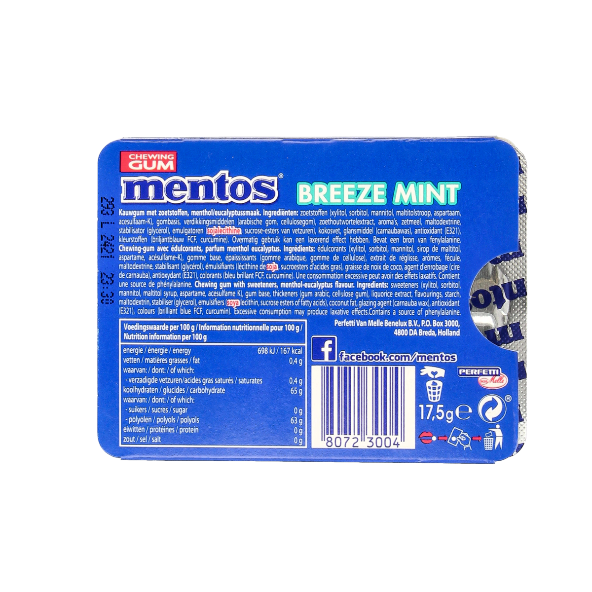 Mentos Gum breeze mint 12.00 Stuks