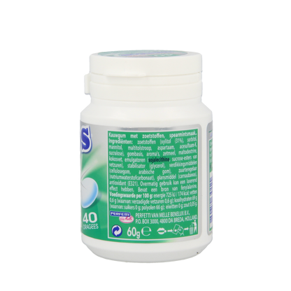 Mentos Gum greenmint white pot 40.00 Stuks