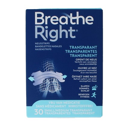 Breathe Right Neusstrips clear 30.00 Stuks