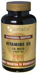 Artelle Vitamine D3 15mcg 250.00 Softgels