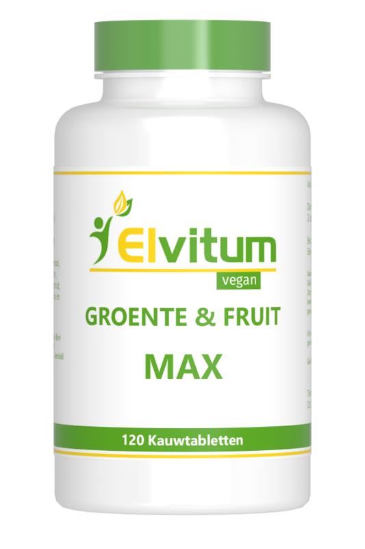 Elvitum  Groente en fruit max 120.00 Kauwtabletten