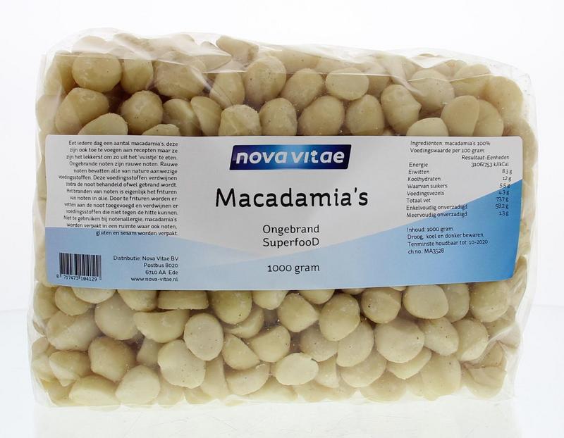 Nova Vitae Macadamia ongebrand raw 1.00 Kilogram