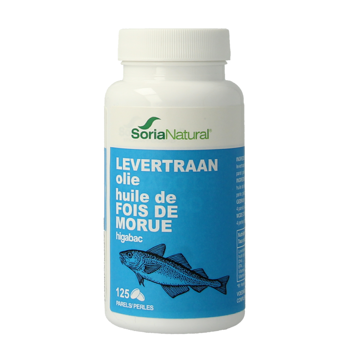 Soria Natural Higabac levertraanolie 125.00 Softgels