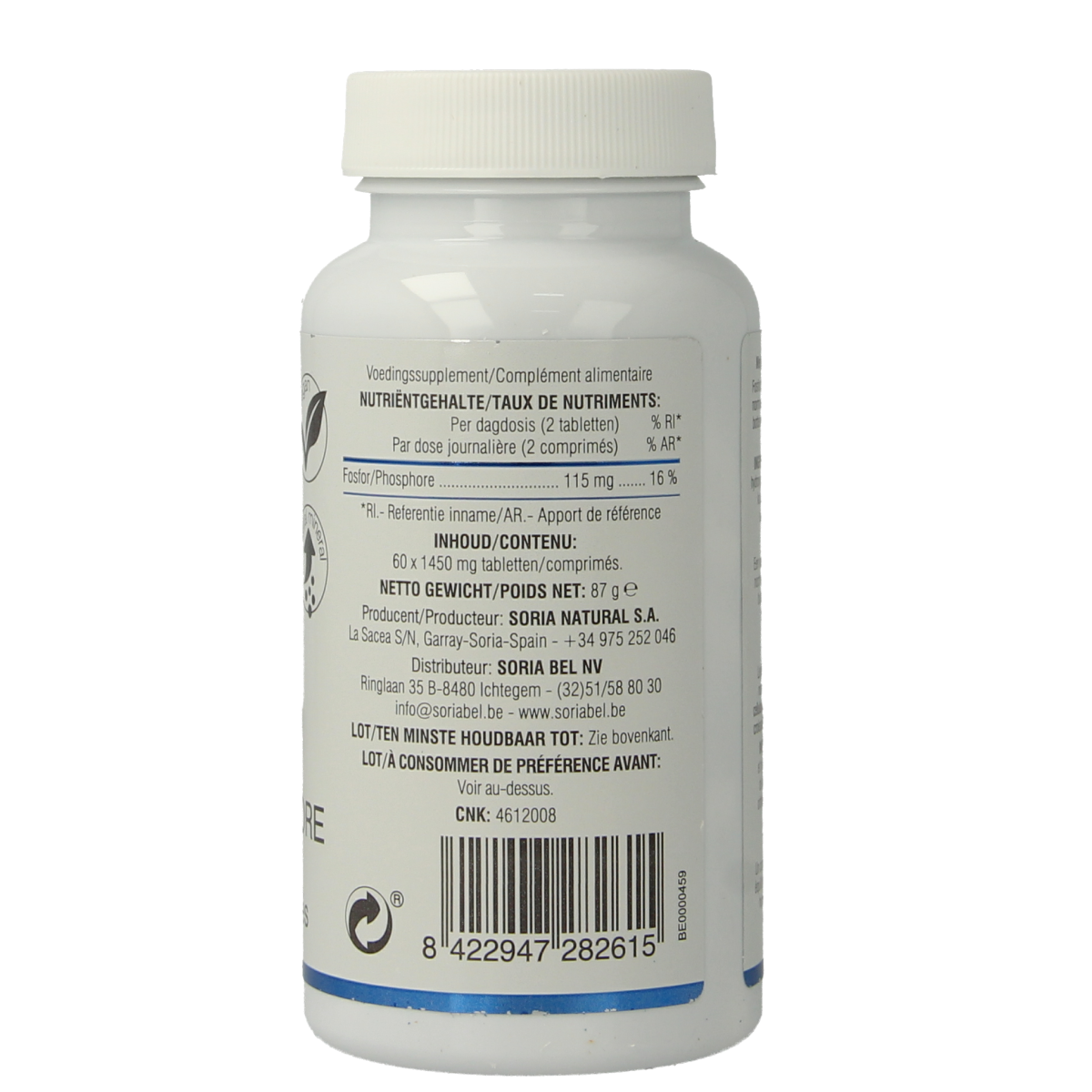 Soria Natural Fosfor 57.5mg 60.00 Tabletten
