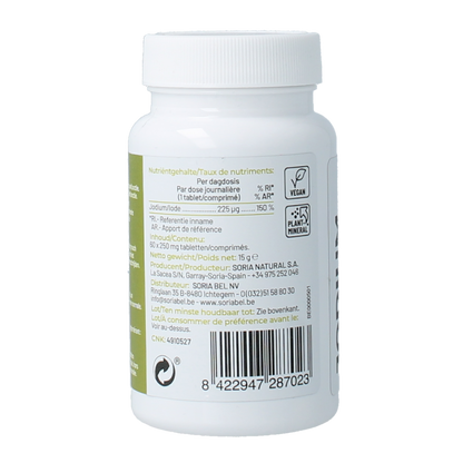 Soria Natural Jodium 225mcg  bio-actief 60.00 Tabletten