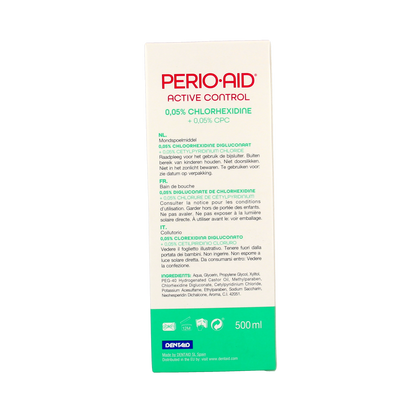 Perio Aid Active Control mondspoelmiddel 0.05% CHX 500.00 Milliliter