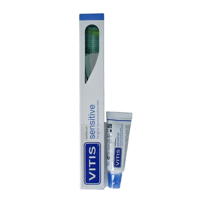 Vitis Tandenborstel sensitive met sample tandpasta 1.00 Set
