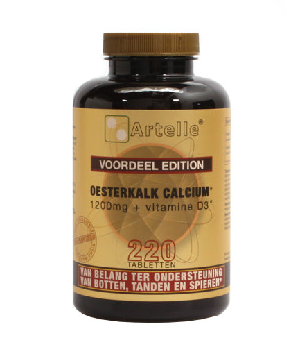 Artelle Oesterkalk 1200mg, calcium + vitamine D3 220.00 Tabletten