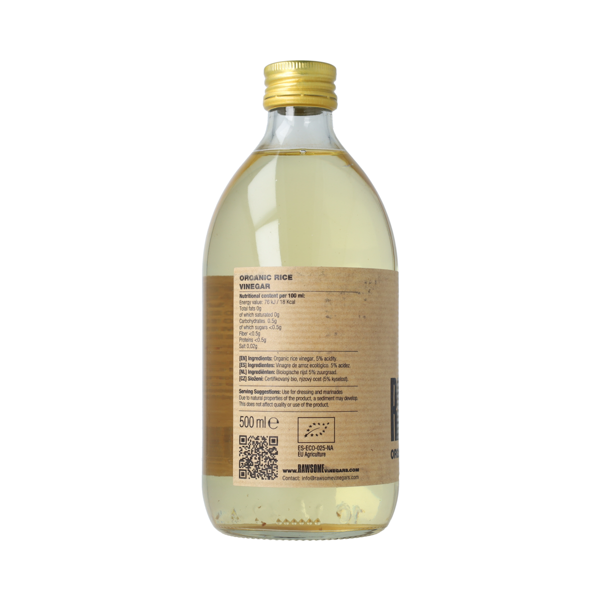 Rawsome Rijst azijn 500.00 Milliliter
