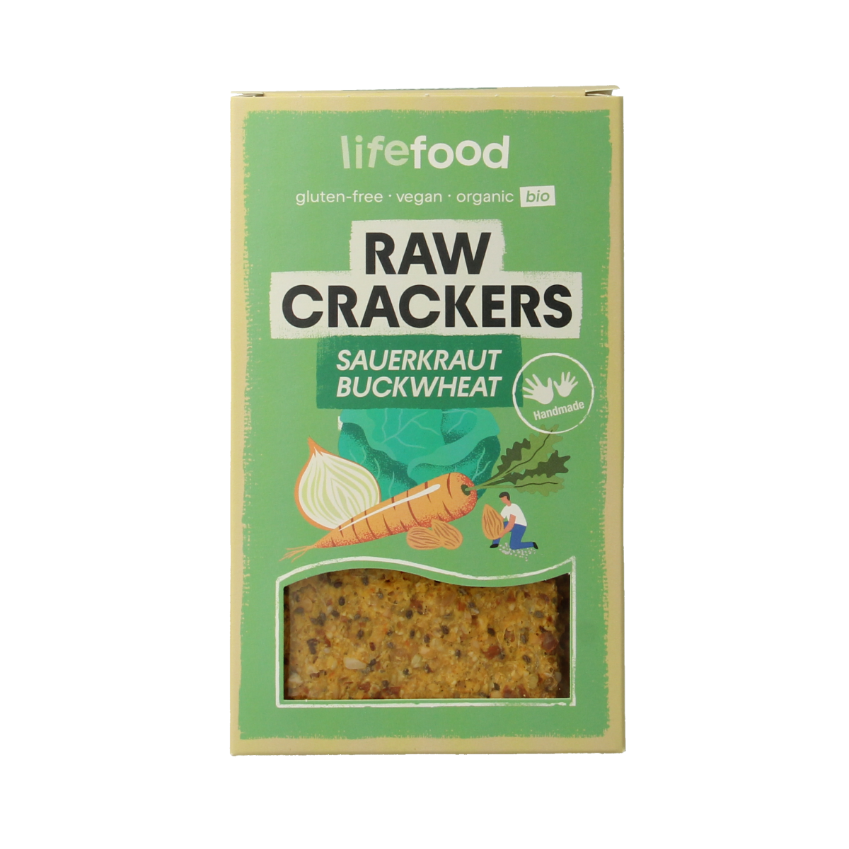 Lifefood Life crackers zuurkool boekweit raw bio 90.00 Gram