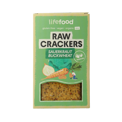Lifefood Life crackers zuurkool boekweit raw bio 90.00 Gram