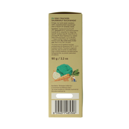 Lifefood Life crackers zuurkool boekweit raw bio 90.00 Gram
