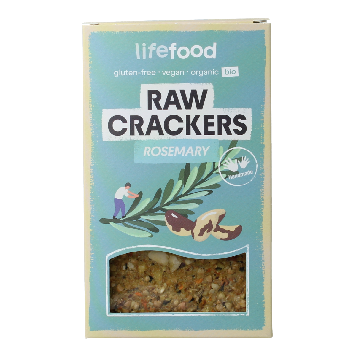 Lifefood Life crackers rozemarijn raw bio 90.00 Gram