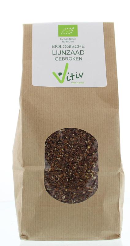Vitiv Lijnzaad gebroken bio 500 Gram