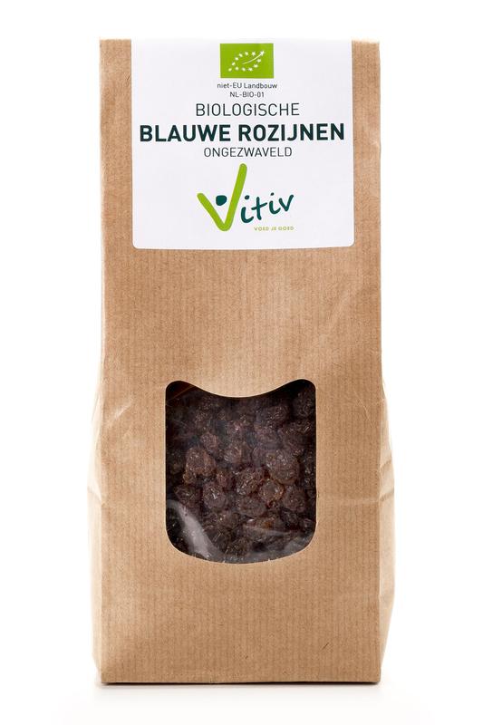 Vitiv Blauwe rozijnen klein bio 500.00 Gram