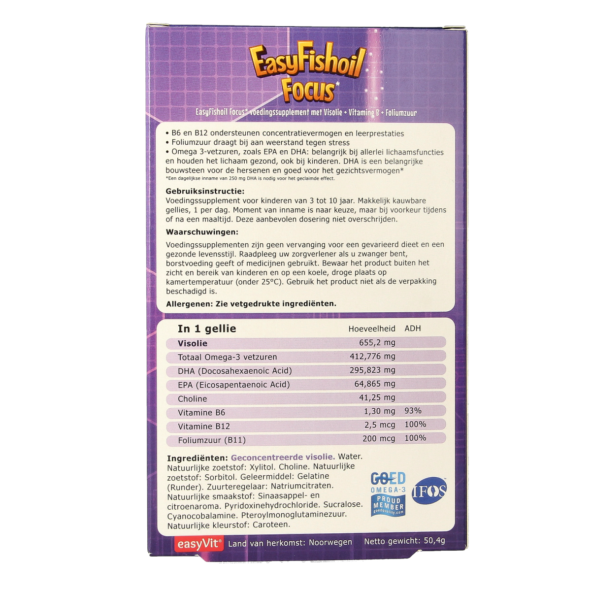 EasyVit Easyfishoil focus 30.00 Gummies