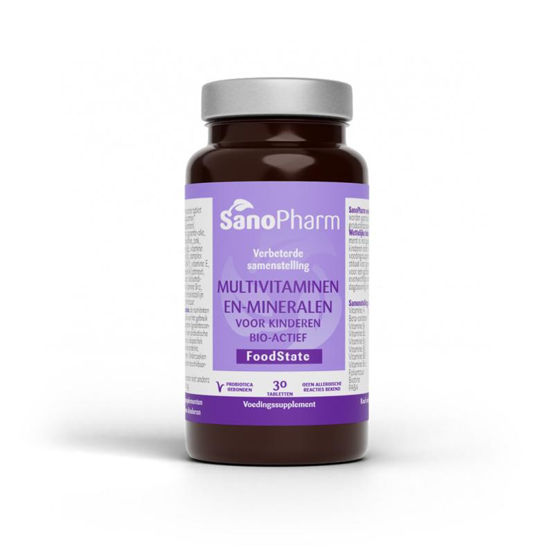 SanoPharm Kindermultivitaminen en mineralen foodstate 30.00 Tabletten