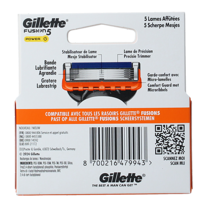 Gillette Fusion5 power mesjes 4.00 Stuks