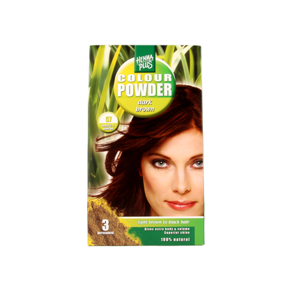 Henna Plus Colour powder 57 dark brown 100.00 Gram
