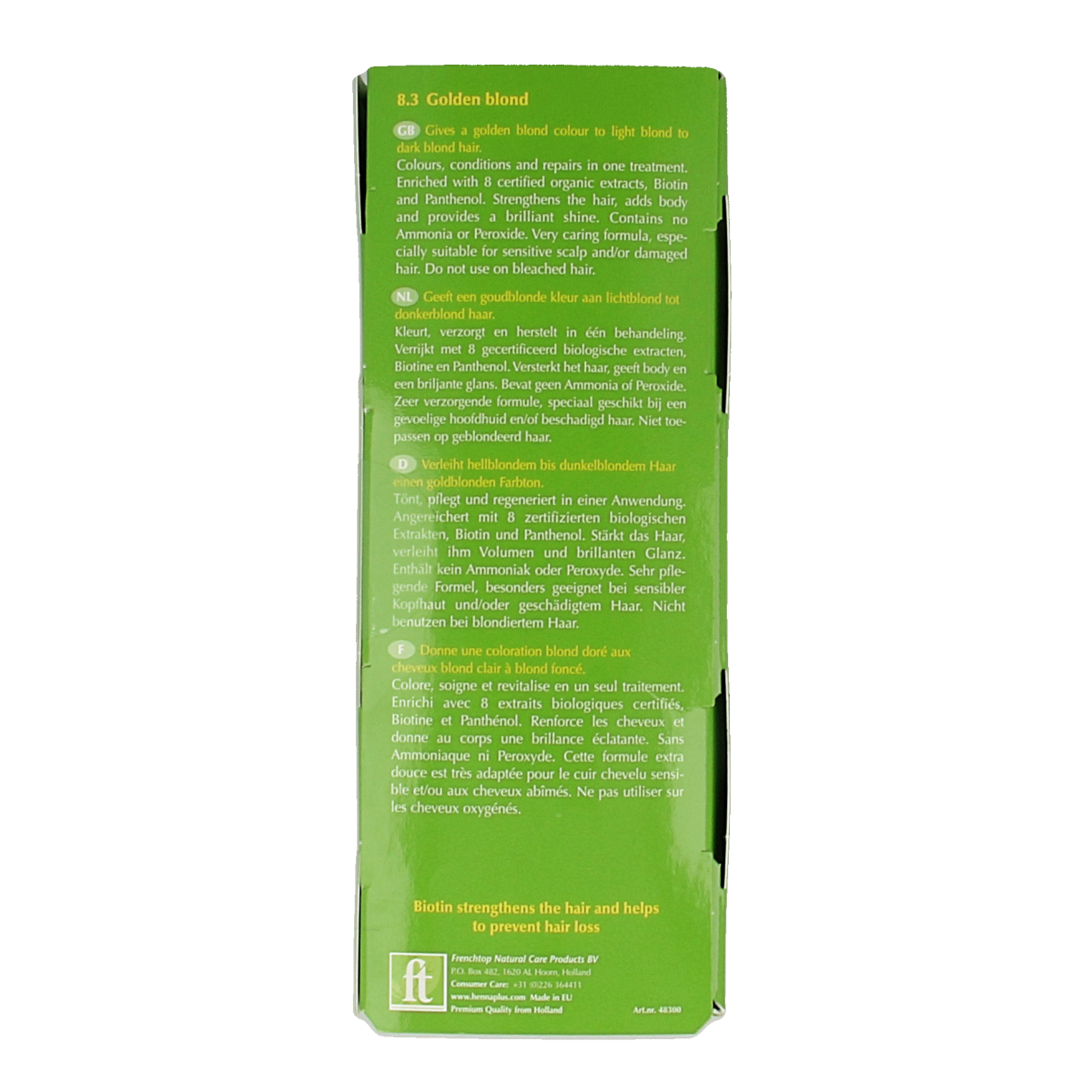 Henna Plus Colour cream 8.3 gold blond 60.00 Milliliter