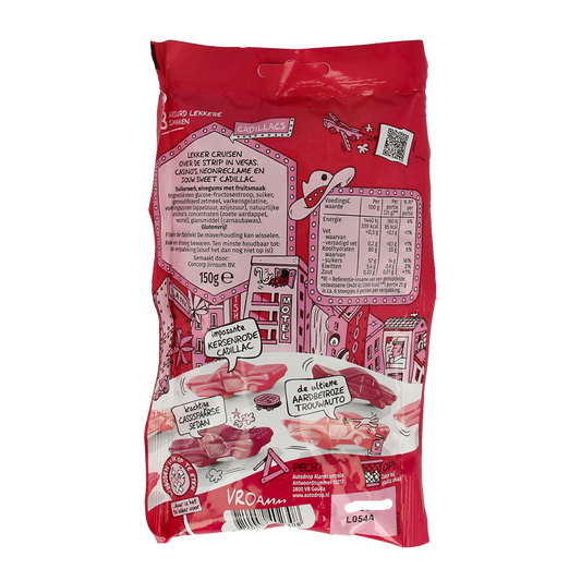 Autodrop Rode cadillacs bosvruchten 150.00 Gram