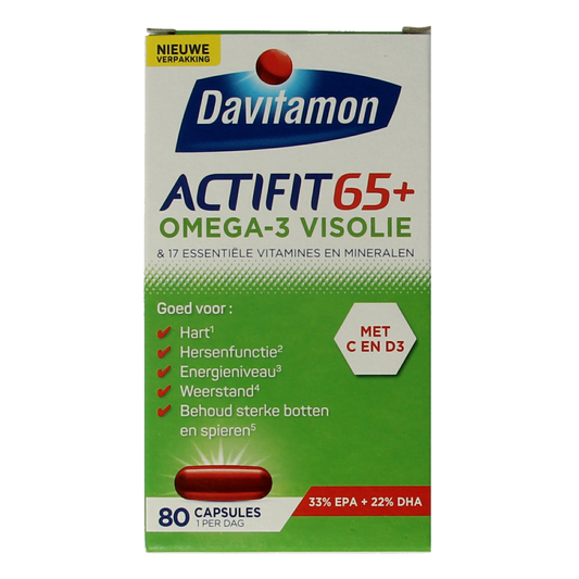 Davitamon Actifit 65+ omega 3 80.00 Capsules