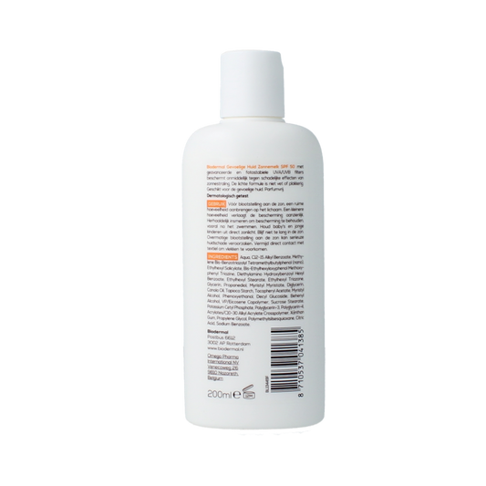 Biodermal Zonnemelk gevoelige huid SPF50+ 200.00 Milliliter