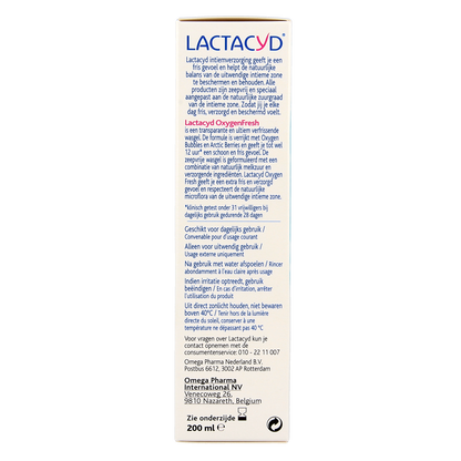 Lactacyd Oxygen fresh intiem wash 200.00 Milliliter