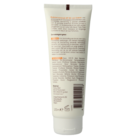 Biodermal Zonnemelk kids SPF50+ 125.00 Milliliter
