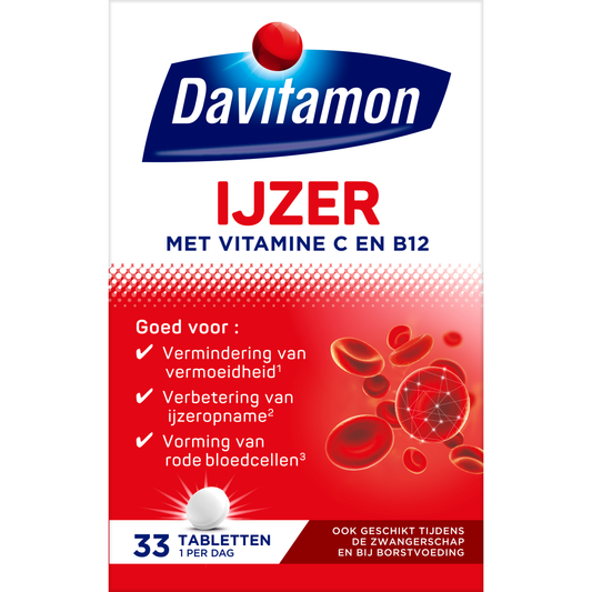 Davitamon IJzer met B12 33.00 Tabletten