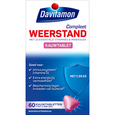 Davitamon Compleet weerstand kauwvitamines bosvruchten 60.00 Tabletten