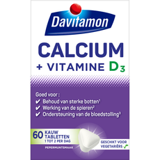 Davitamon Calcium & D3 mint 60.00 Kauwtabletten