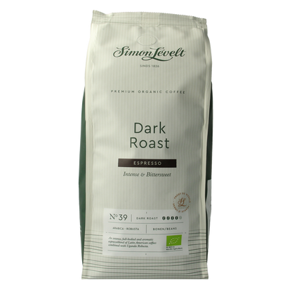 Simon Levelt Cafe N39 espresso dark roast bio 500.00 Gram