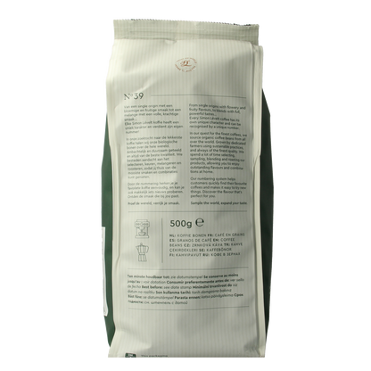 Simon Levelt Cafe N39 espresso dark roast bio 500.00 Gram