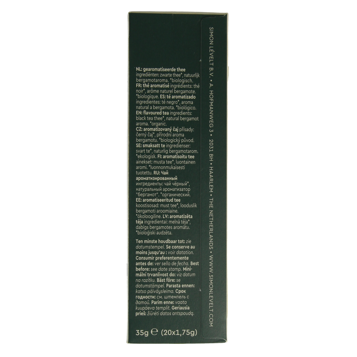 Simon Levelt Earl grey bio 20.00 Zakjes