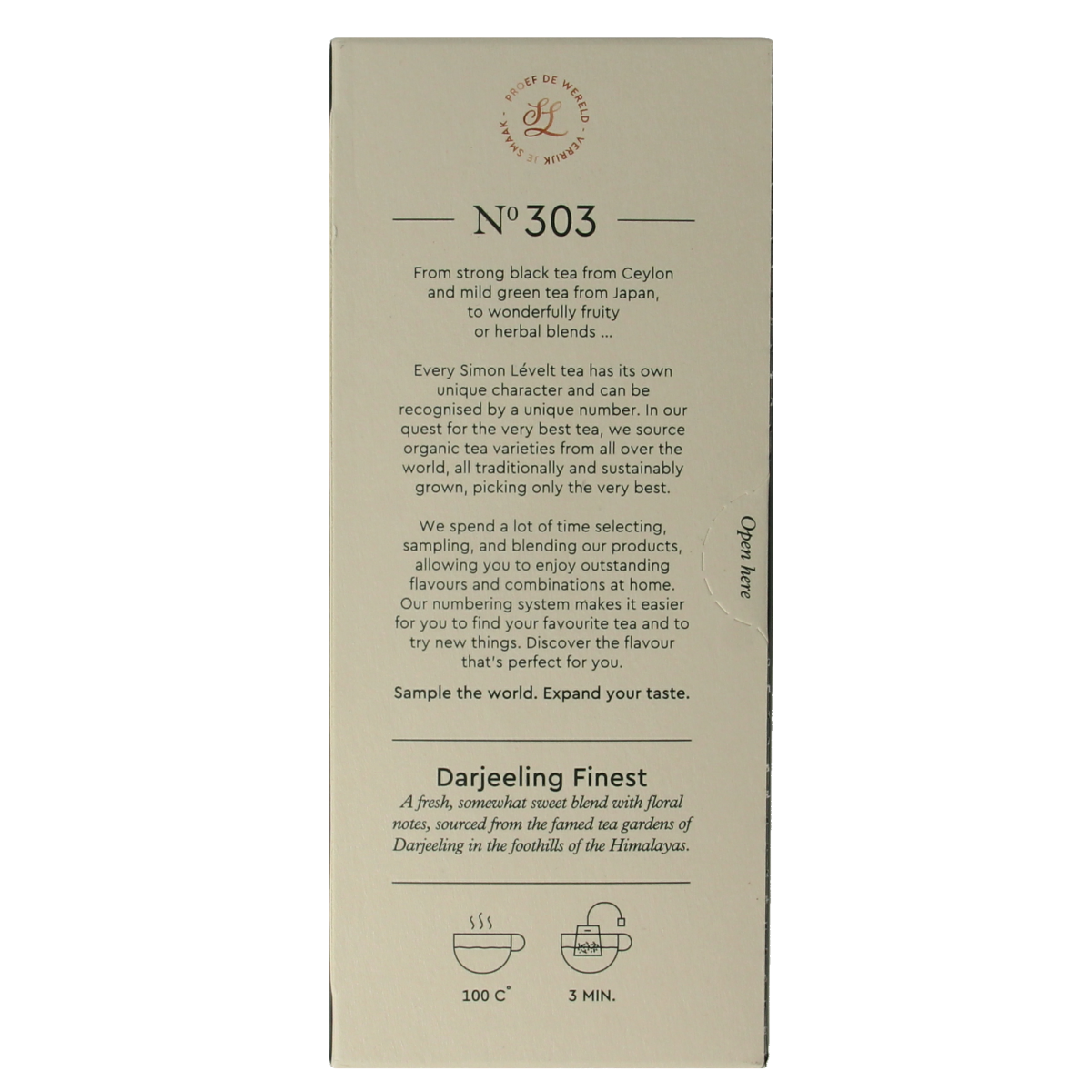 Simon Levelt Darjeeling finest bio 20.00 Zakjes