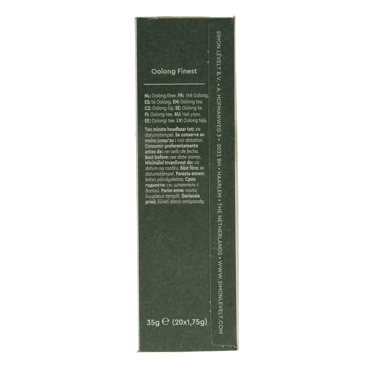 Simon Levelt Oolong Finest bio 20.00 Zakjes